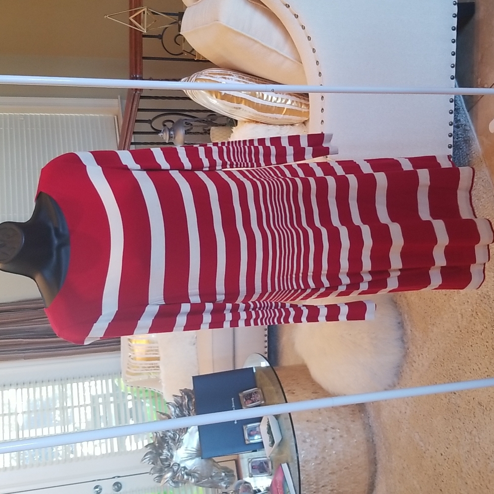 Ralph Lauren red and white striped dress
